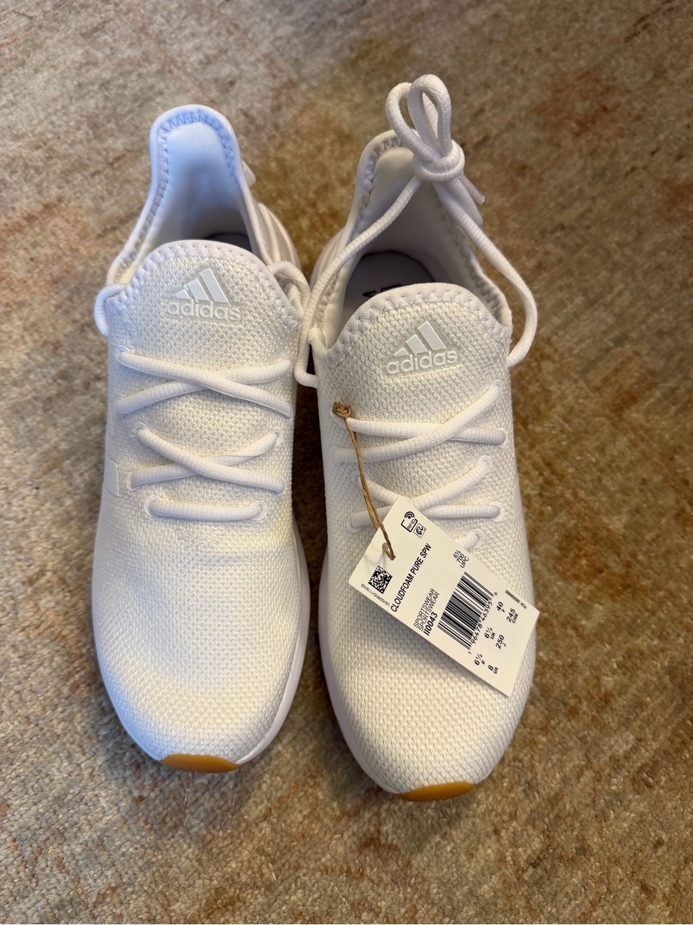 adidas White Cloudfoam Pure SPW Knit Sneakers